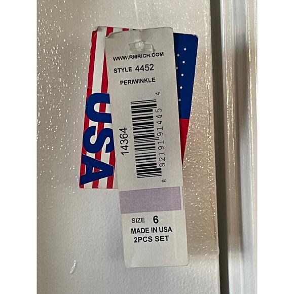 R&M Richard’s Midnight Blue & Black Paisley 2 Pc Dress Blazer Size 6 - Picture 8 of 9